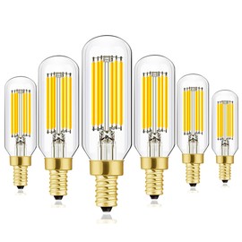 XININSUN T6 LED Bulb Dimmable 6W Equal Daylight White 4000K T6 T25 E12 Candelabra Led Light Bulb 60 watt for Chandeliers,Ceiling Fan,Wall sconces AC120V 600LM e12 Led Bulb 6Pack