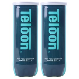 Teloon Championship Tennis Balls - Extra Duty - Regular Duty Felt Pressurized Tennis Balls (2 Cans, 6 Balls)