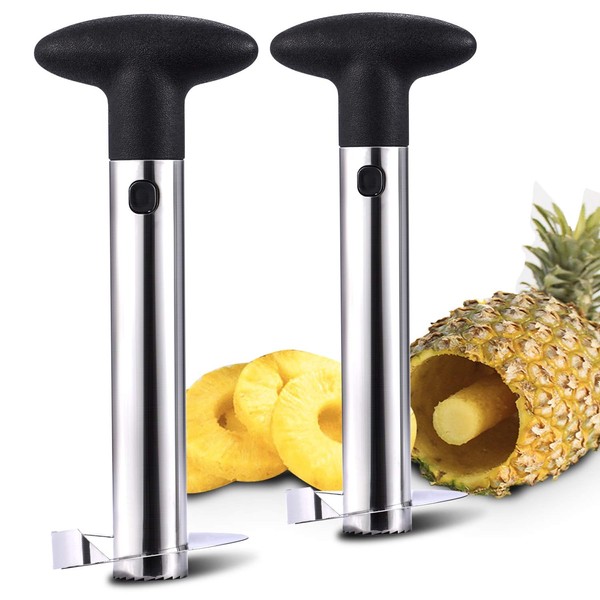 Yizerel 2 Pack Stainless Steel Pineapple Corer Cutter Slicer Peeler