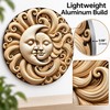 Round Sun and Moon Wall Sign – Waterproof Aluminum Garden