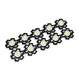 uxcell 280-350mA 1W LED Chip Bulb COB Light Beads Pure White Super Bright High Power for Floodlight 10pcs