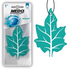 MEDO Leaf Hanging Car Air Freshener, Strong Long-lasting Fragrance, Removes Everyday Odours, For Car Interior Home & Office - 6 Pack Ocean Surf Scent