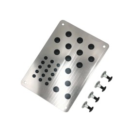 Rxmgf Car Truck Floor Mat Heel Pad Foot Pedal Rest Aluminum Plate Screws