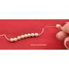 Bead Buddy 0.7mm Natural White Silk Cord Thread with Attached