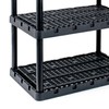 Gracious Living XL Storage Shelving, Heavy-Duty Knect-A-Shelf, 4 Shelves, Black