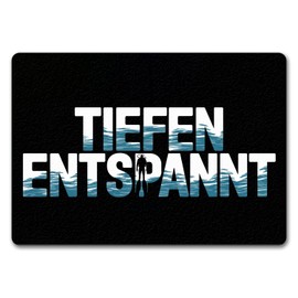 speecheese Taucher Silhouette – Deep Relaxed Doormat in 35 x 50 cm without Border Funny Dirt Trapper Mat with Saying and Design