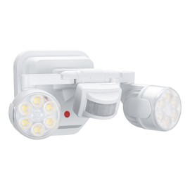 OREiN Motion Sensor Outdoor Lights, 450° Superwide Adjustment Dimmable Dusk to Dawn Flood Lights Outdoor, 5000K/12W (150W Equiv) Outside LED Security Lights IP65, White (Hardwired)
