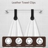 Guniata Pack of 2 Magnetic Towel Clips, Leather Towel Holder,
