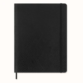 Moleskine Precious & Ethical Notebook, with Gift Box, Vegan Soft Cover Python-Effect, Elastic Closure, XL Format 19x25 cm, Colour Black