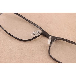 Push in Glasses Nose Pads,5 Pairs Eyeglasses Replacement Nose Piece,Oval Soft Silicone Nose Guards Anti-Slip Eye Pads(Clear,14mm)