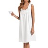 AVIIER 100% Cotton Nightgowns for Women Sleeveless Night Gown with