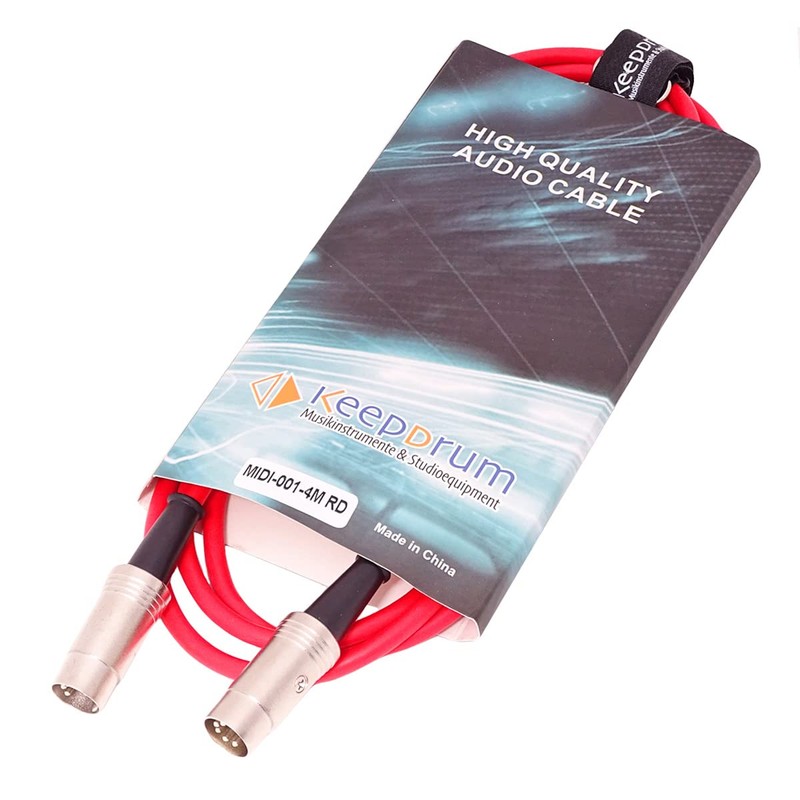 keepdrum MIDI-001 Midi cable 4m Red