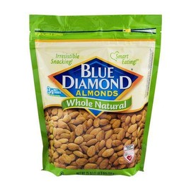Blue Diamond Whole Natural Almonds (Pack of 6)