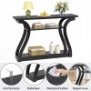 SEGAWE 47" Console Table 2 Shelves Narrow Sofa Side Table