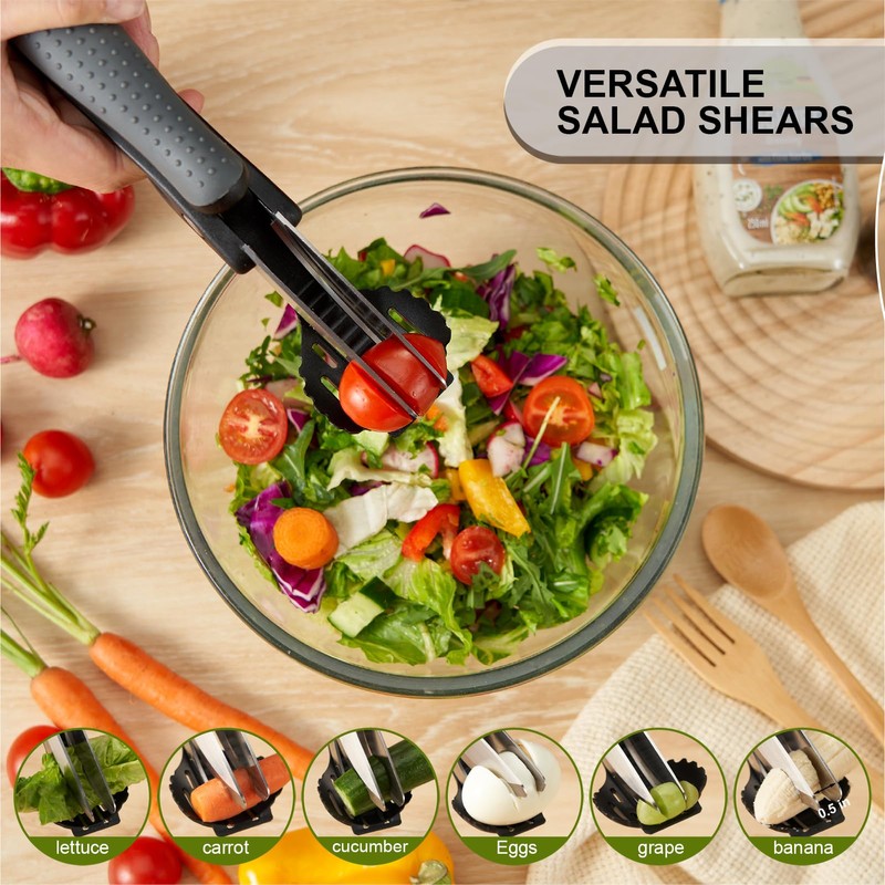 ALEXPHY Salad Scissors with Double Blades, Lettuce Chopper for Chopped