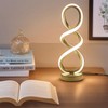 Modern Spiral Table Lamp, Bedside Lamp with Dimmable Metallic Bedside
