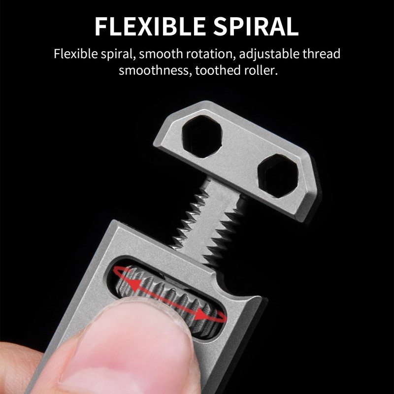 Titanium alloy mini wrench multi-function adjustable wrench portable keychain pocket