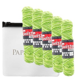 Colour Gradient Yarn Crochet Yarn Cotton Yarn Knitting Crochet Crafts 5 x 50 g Colour 109 Green with Zip Bag