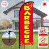 Buryeah 3 Sets Barbecue BBQ Feather Flag Kit 7 x