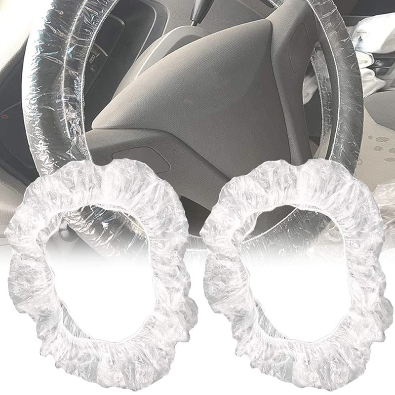 100PCS Disposable Steering Wheel Cover Universal Disposable Steering Wheel Cover