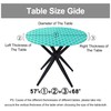 Smiry Round Picnic Tablecloth, Waterproof Elastic Fitted Table Covers for