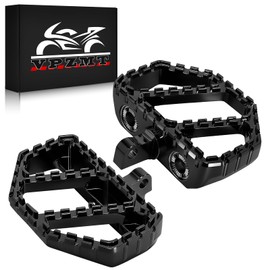 VPZMT Black Universal 10MM Mini Male Mount Floorboards Non-Slip Foot Pegs Footrests for Harley Touring Road king Street glide Road glide Electra glide Sportster 883 XL Softail Dyna Fat Bob Street Bob