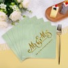 Pack of 80 Wedding Napkins, Eucalyptus Green, Serviettes Sage Green