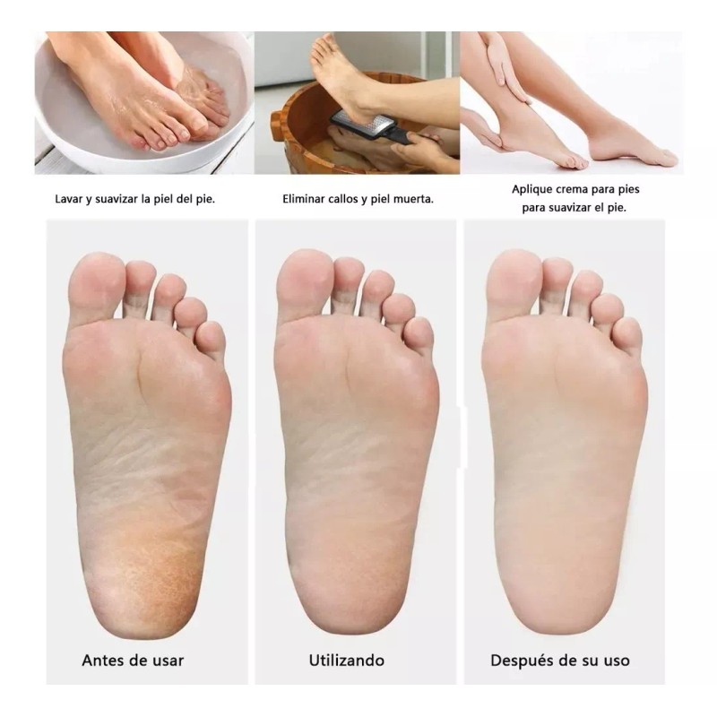 Lima Doble Cara Acero Inoxidable Para Exfoliar Pies Spa