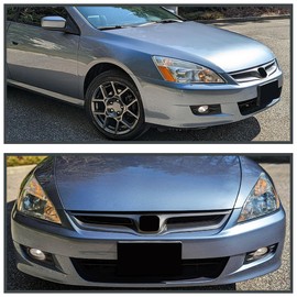 Spec-D Tuning Clear Driving Fog Lights + H11 Bulbs Compatible with 2006-2007 Honda Accord 2Dr 2D Coupe L+R Pair Assembly