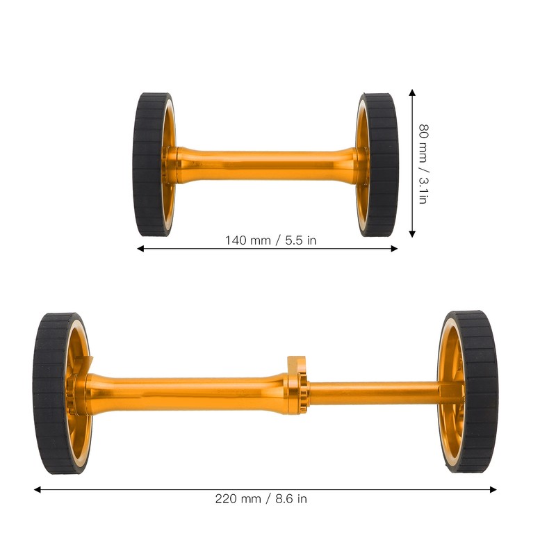 MEIJUN Easy Wheel Extension Telescopic Bar Easy Wheel Set 80mm