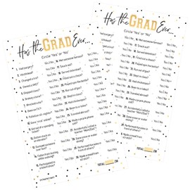 Has The Grad Ever Graduation Party Game - 25 Cards