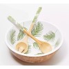 TEMPTATIONS Temp-tations Bamboo Salad Bowl with Servers H226629 Palm Leaf