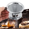 Stainless Steel Coffee Filter Reusable Double Layer Brew Dripper with