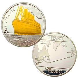 Strugglejewelry RMS - Moneda de Viaje y Barco Titanic