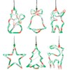 WeRChristmas Pre-Lit LED Christmas Characters Silhouette Light String - Red/Green