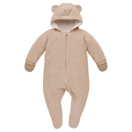 Pinokio Baby Boys Warm Overal, BEJGE VELOUR LOVELY DAY