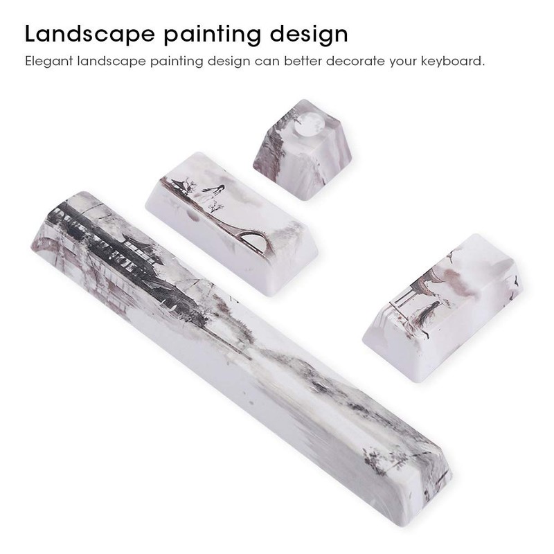 943 Landscape Pattern DIY Keycaps, Space Bar + ESC +