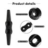 BALAVA 4 inch Electrophoretic Coated Black Dock Cleats, Boat Cleat