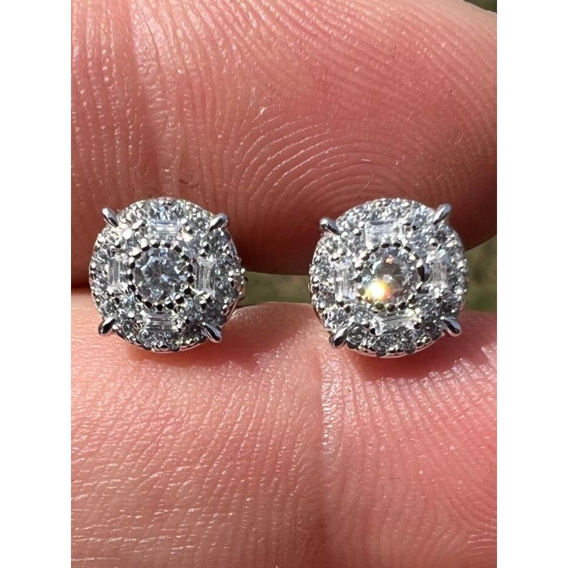 Harlembling Real Solid 925 Silver Iced CZ Hip Hop Men's