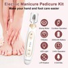 Professional Manicure Pedicure Kit, Cordless Electric Nail File Drill Machine,