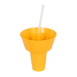 Dulton Y915-1282NB Carry Snack Tab with Tumbler, Yellow, American Tumbler, Watching Movies, Watching Sports, Tab/Height 3.1 inches (80 mm), Diameter 6.9 inches (175 mm), Tumbler/Height 4.7 inches (120