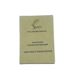 SVATV Handmade Soap with Goat Milk & Cocoa Butter | Soothing Herbs | Moisturising Skin - Traditional Ayurvedic Herbal Soap for Men and Women All Skin Types - 125g