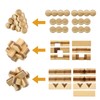 Set of 9 3D Wooden Brain Teaser Puzzles, Logic Mind