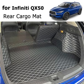 7DEEKEI Cargo Liner for 2019-2025 Infiniti QX50 / 2022-2024 QX55 Trunk Mat and Rear Backrest Mat Cargo Liners All Weather Anti-Slip