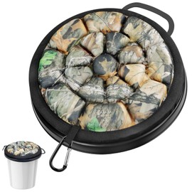 GJL 5 Gallon Bucket Seat Lid, 360 Degree Swivel Memory Foam Bucket Seat Cushion with Padded Top for Hunting, Fishing, Camping, Gardening and Baseball Training, Fits Standard 11"-11 3/4" Bucket