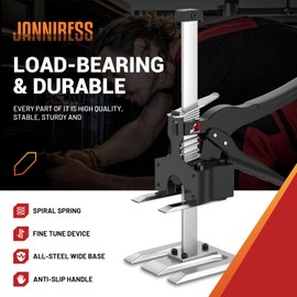 JANNIRESS Labor Saving Arm Jack Handle 2 Pack,12 in Construction,Multifunctional Furniture Jack for Installing Cabinets and Wall Tile Height Adjuster Handheld Lifter Tool, Load 440LBS