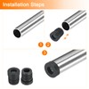 QUARKZMAN Pack of 6 black inserts for round pipes with