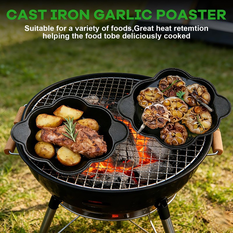 Garlic Roaster & Cast Iron Garlic Roaster, Garlic Roster Baker,