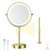 Nicesail 8” Rechargeable LED Magnifying Makeup Mirror with 3 Color