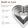10-Piece Stainless Steel Heart Cookie Cutter Set for Baking, Holiday